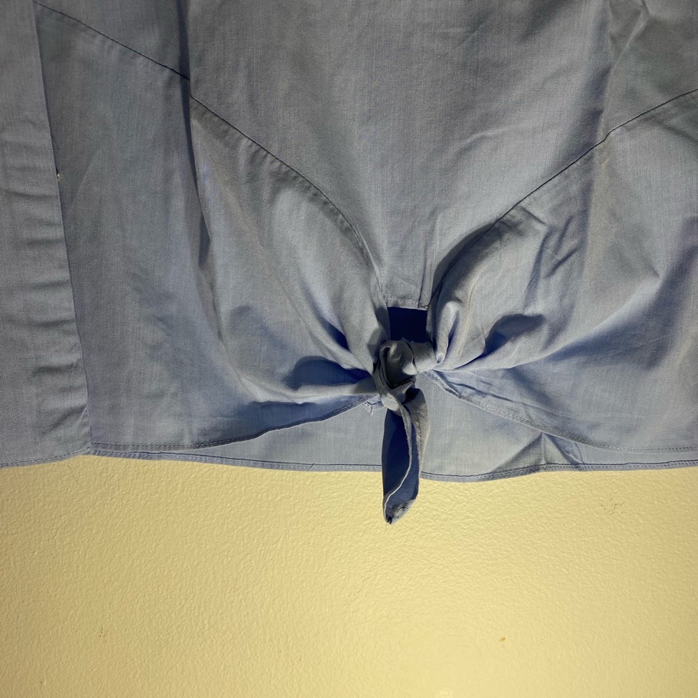 ZARA blue blouse with knot in the front - Picture 3 of 6